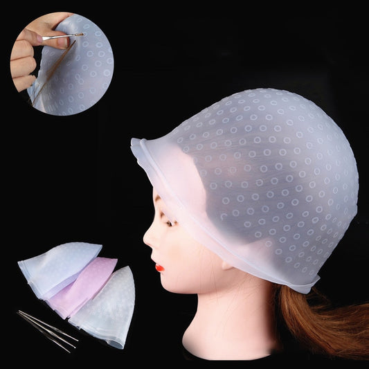 Reusable Silicone Hair Highlighting Cap with Hook by HitMyNeed