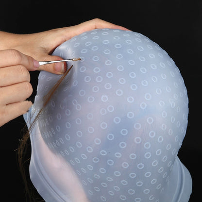Reusable Silicone Hair Highlighting Cap with Hook by HitMyNeed