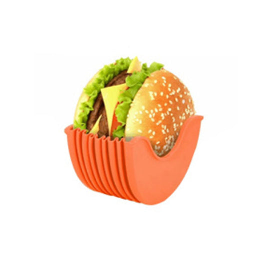 Reusable Silicone Hamburger Holder orange by HitMyNeed