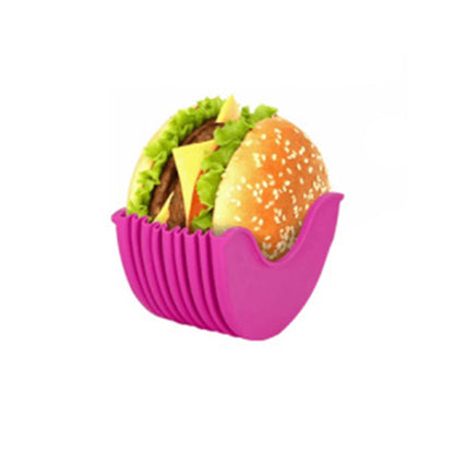 Reusable Silicone Hamburger Holder rose-red by HitMyNeed
