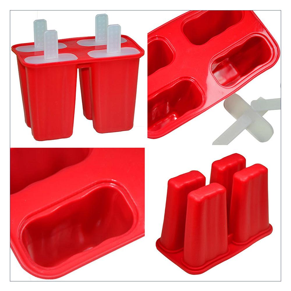 Reusable Silicone Ice Pop Molds - Set of 4 by HitMyNeed