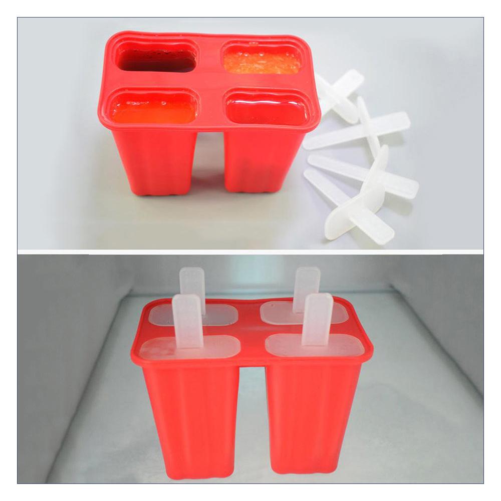 Reusable Silicone Ice Pop Molds - Set of 4 by HitMyNeed