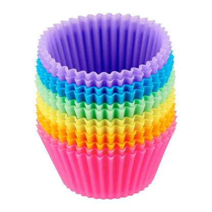 Reusable Silicone Muffin Cups Baking Liners (12 Pack) by HitMyNeed