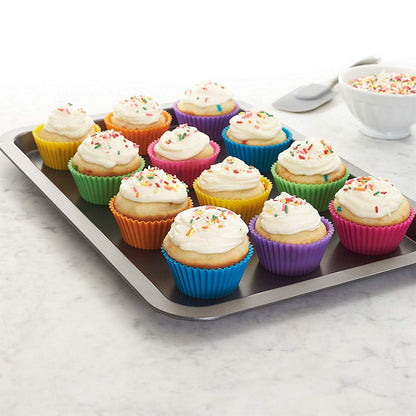 Reusable Silicone Muffin Cups Baking Liners (12 Pack) by HitMyNeed