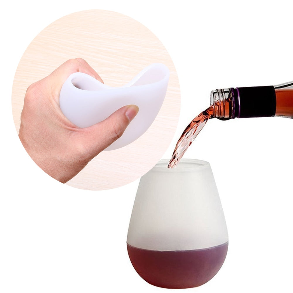 Reusable Silicone Wine Glass for Travel & Outdoor Use by HitMyNeed