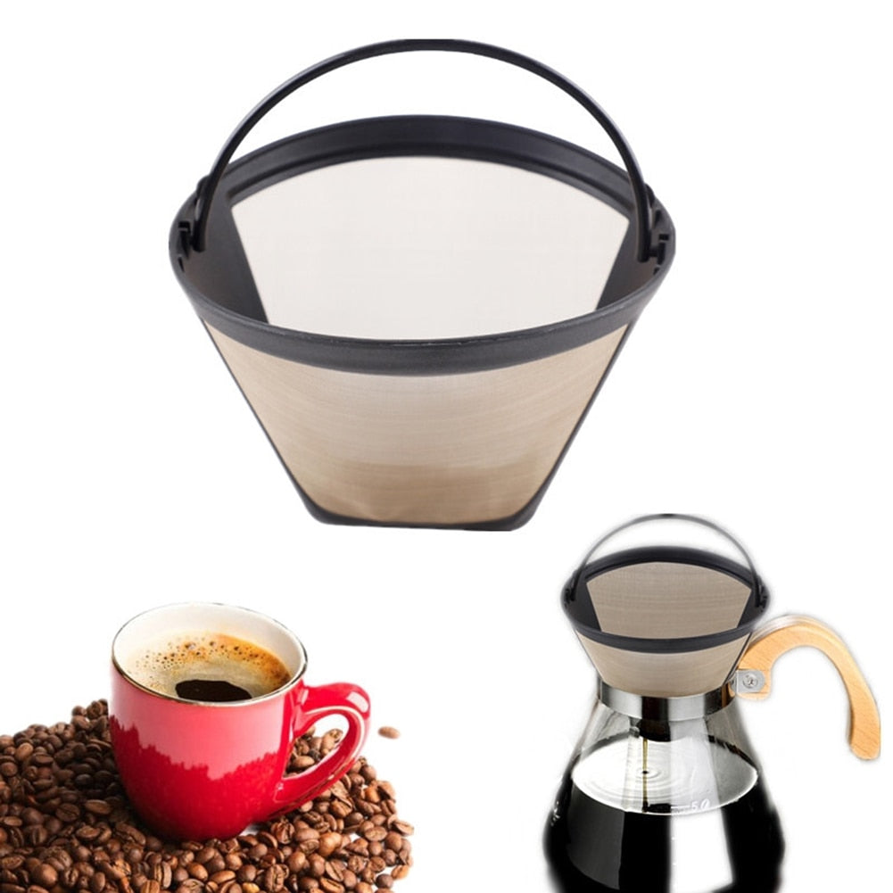 Reusable Stainless Steel Cone Coffee Filter by HitMyNeed