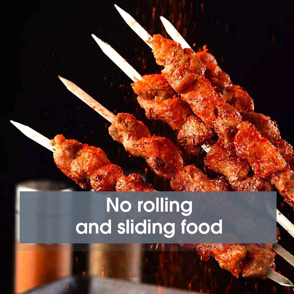 Reusable Stainless Steel Grill Skewers (20 Pack) by HitMyNeed