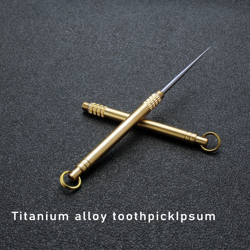 Reusable Titanium Alloy Toothpick with Case by HitMyNeed