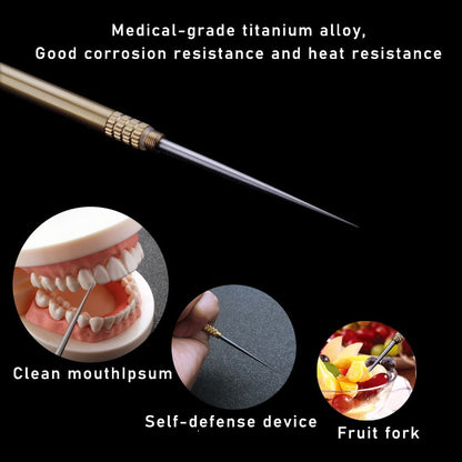 Reusable Titanium Alloy Toothpick with Case by HitMyNeed