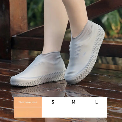 Reusable Waterproof Silicone Shoe Covers (1 Pair) grey l-41-45 by HitMyNeed