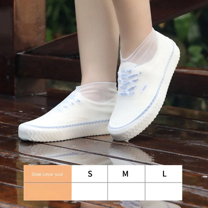 Reusable Waterproof Silicone Shoe Covers (1 Pair) white m-35-40 by HitMyNeed
