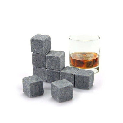 Reusable Whiskey Stones Set of 9 with Gift Bag by HitMyNeed