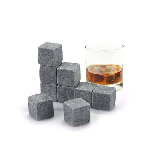 Reusable Whiskey Stones Set of 9 with Gift Bag by HitMyNeed