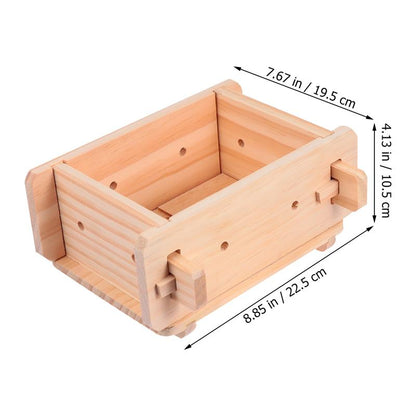 Reusable Wooden Tofu Press Mold with Lid by HitMyNeed