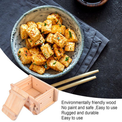 Reusable Wooden Tofu Press Mold with Lid by HitMyNeed