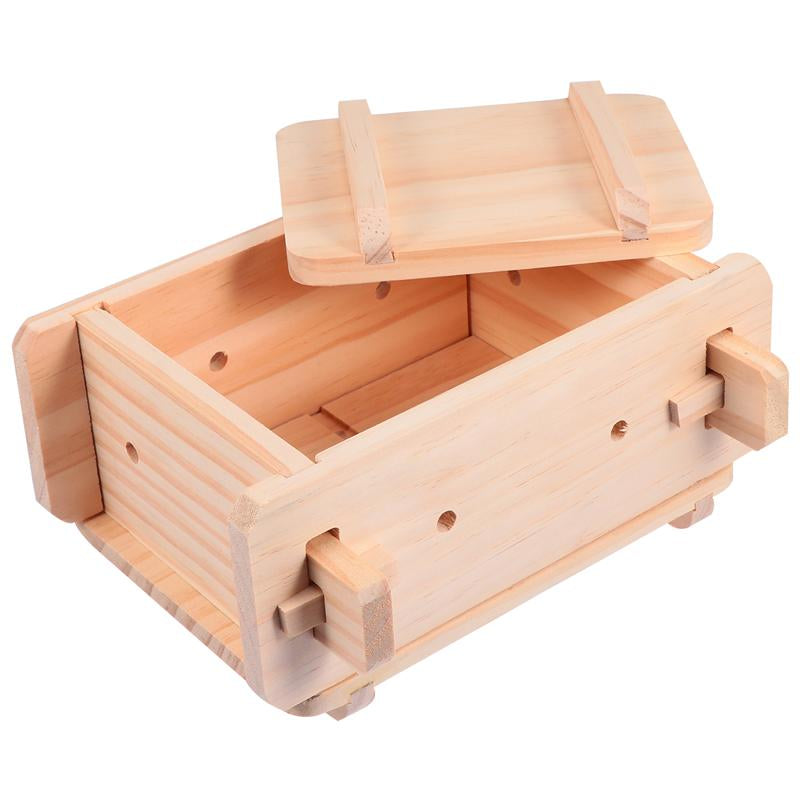 Reusable Wooden Tofu Press Mold with Lid by HitMyNeed