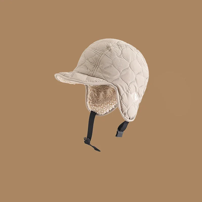 Reversible Winter Trapper Aviator Ski Hat beige by HitMyNeed