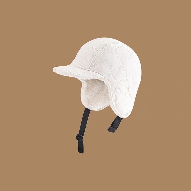 Reversible Winter Trapper Aviator Ski Hat white by HitMyNeed