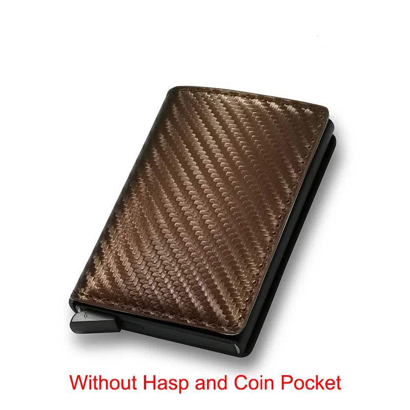 RFID Blocking Slim Aluminum Card Holder Wallet carbon-bronze by HitMyNeed