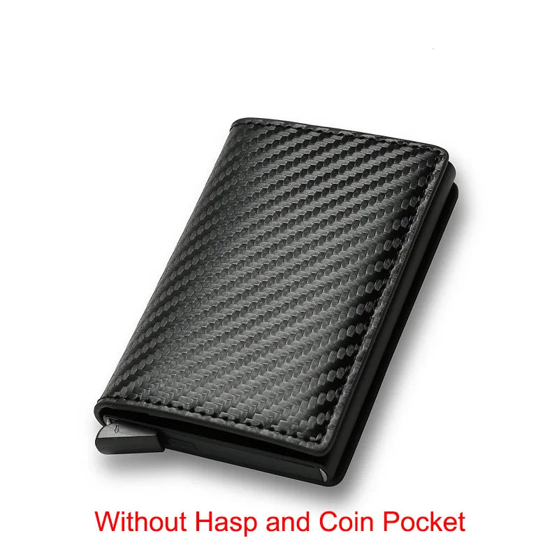 RFID Blocking Slim Aluminum Card Holder Wallet carbon-fiber by HitMyNeed