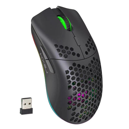 RGB 2.4G Wireless Gaming Mouse with Adjustable DPI black by HitMyNeed