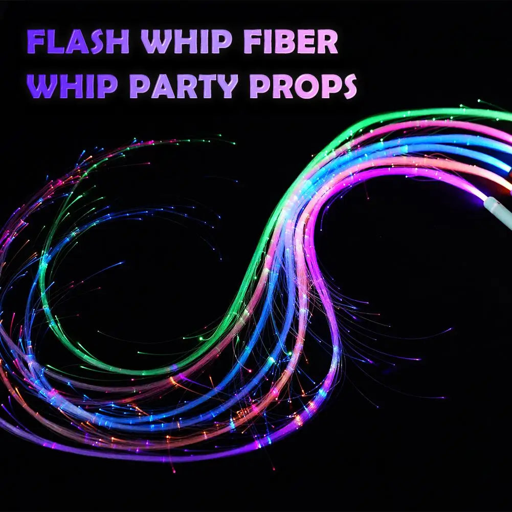 RGB 360° LED Fiber Optic Pixel Whip for Dance & Flow by HitMyNeed