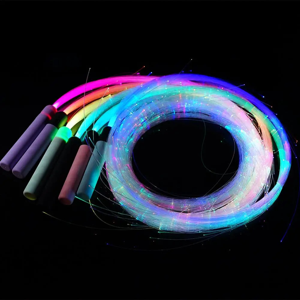 RGB 360° LED Fiber Optic Pixel Whip for Dance & Flow by HitMyNeed