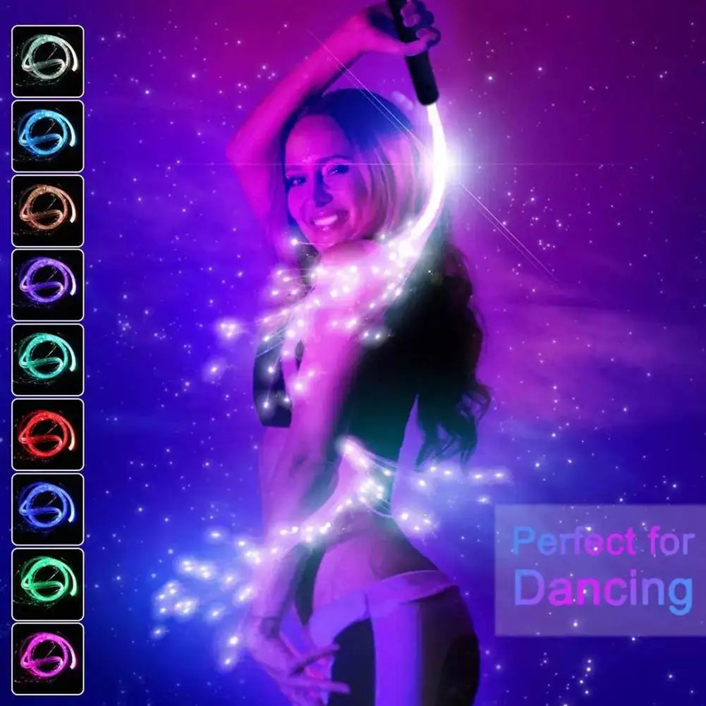 RGB 360° LED Fiber Optic Pixel Whip for Dance & Flow by HitMyNeed
