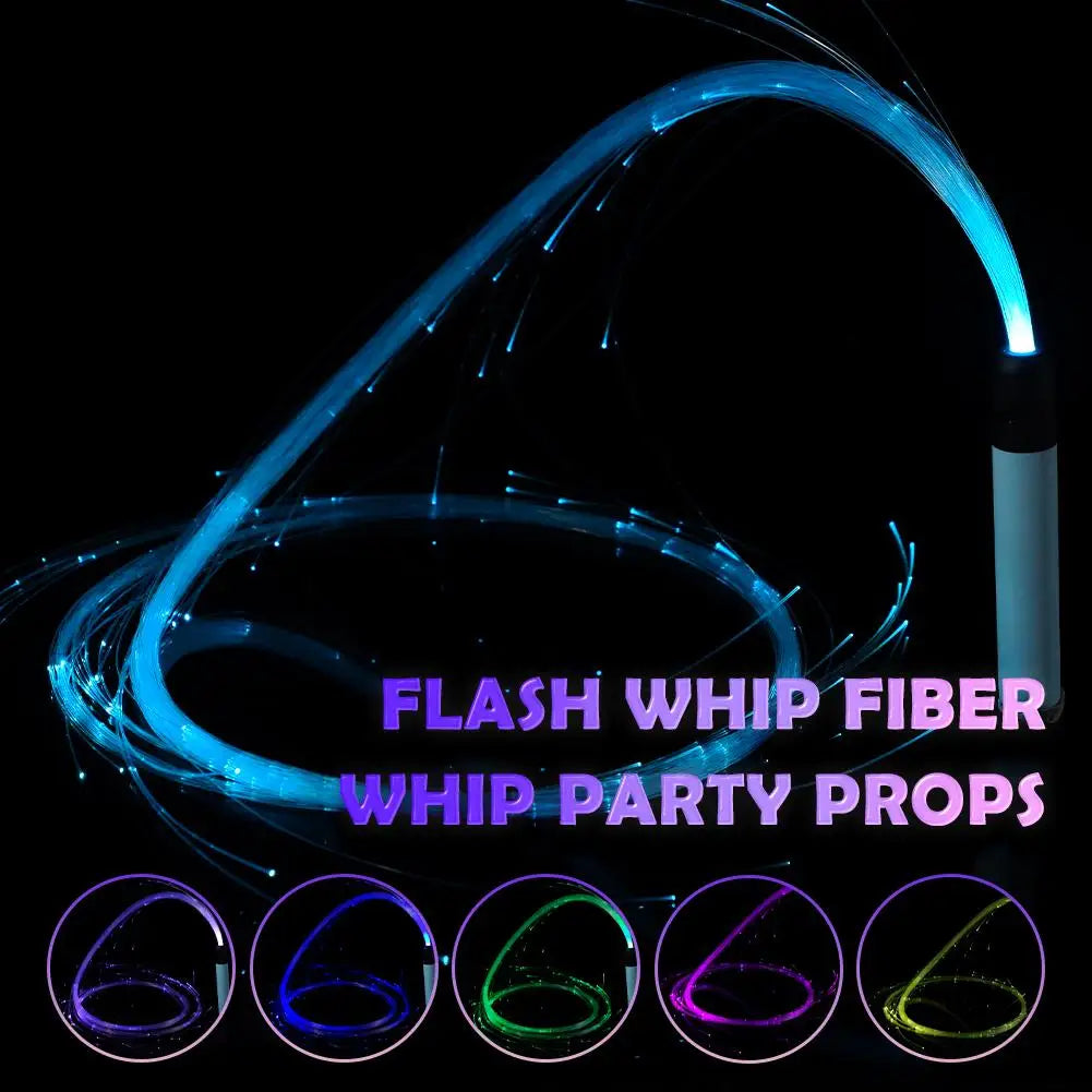RGB 360° LED Fiber Optic Pixel Whip for Dance & Flow by HitMyNeed