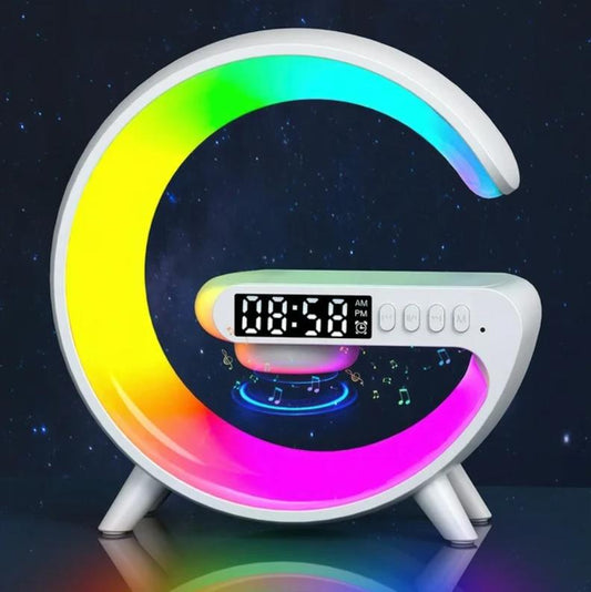 RGB Alarm Clock with Bluetooth Speaker & 15W Charger by HitMyNeed