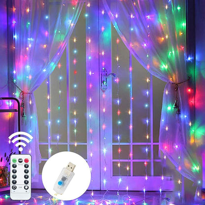 RGB Curtain LED Lights 3x1m with Remote Control by HitMyNeed