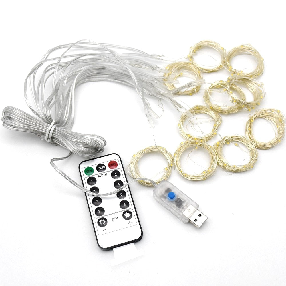 RGB Curtain LED Lights 3x1m with Remote Control by HitMyNeed