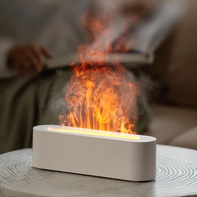 RGB Flame Aroma Diffuser & USB Humidifier, 150ml white by HitMyNeed