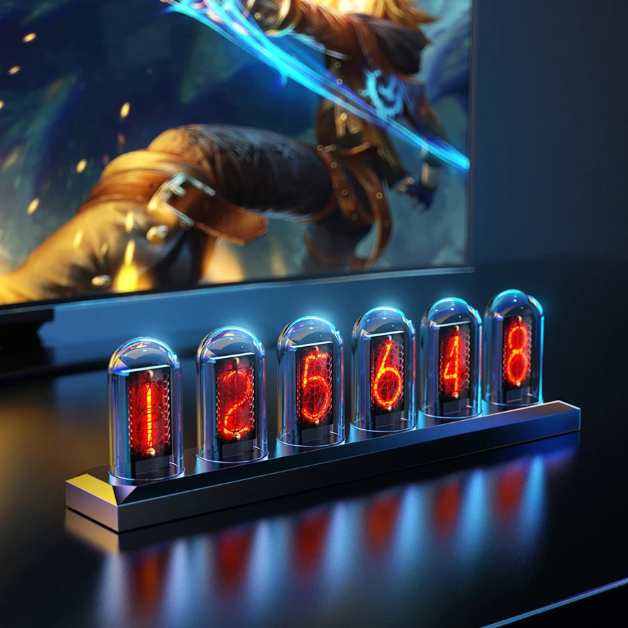 RGB IPS Nixie Tube Clock with WiFi & LED Effects by HitMyNeed