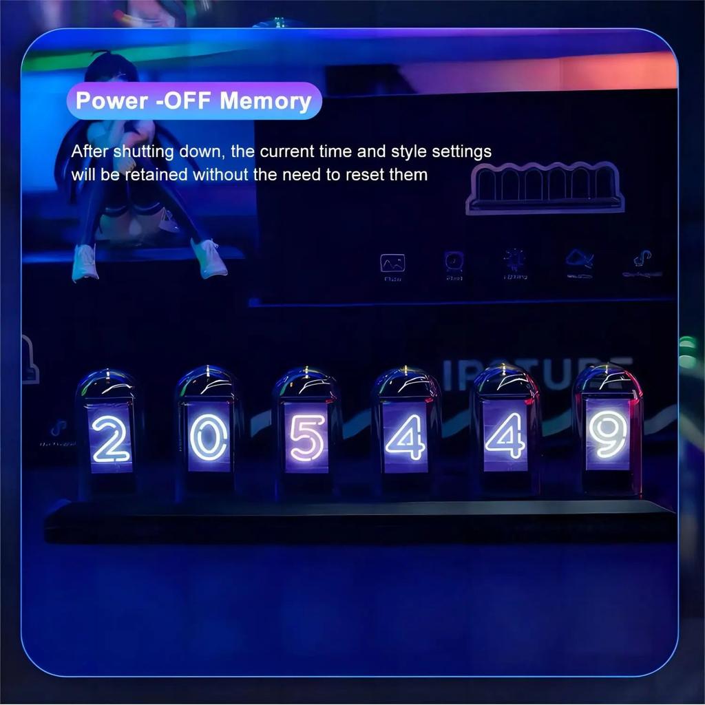 RGB IPS Nixie Tube Clock with WiFi & LED Effects by HitMyNeed