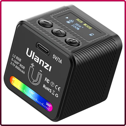 RGB Mini COB Camera Light with 360° Color & Effects by HitMyNeed