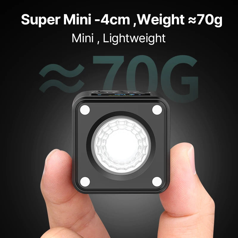 RGB Mini COB Camera Light with 360° Color & Effects by HitMyNeed