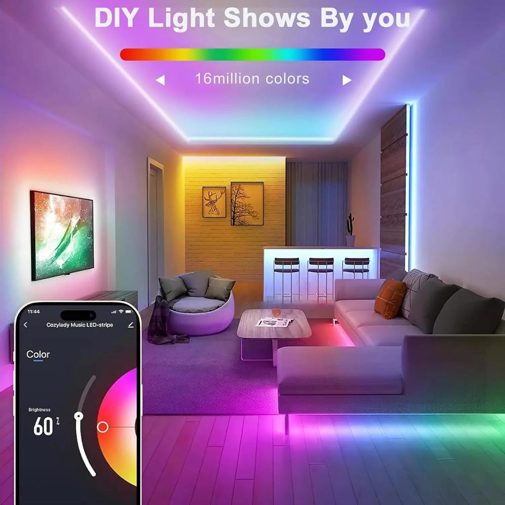 RGB Neon Rope Lights with Music Sync & App Control 10m by HitMyNeed