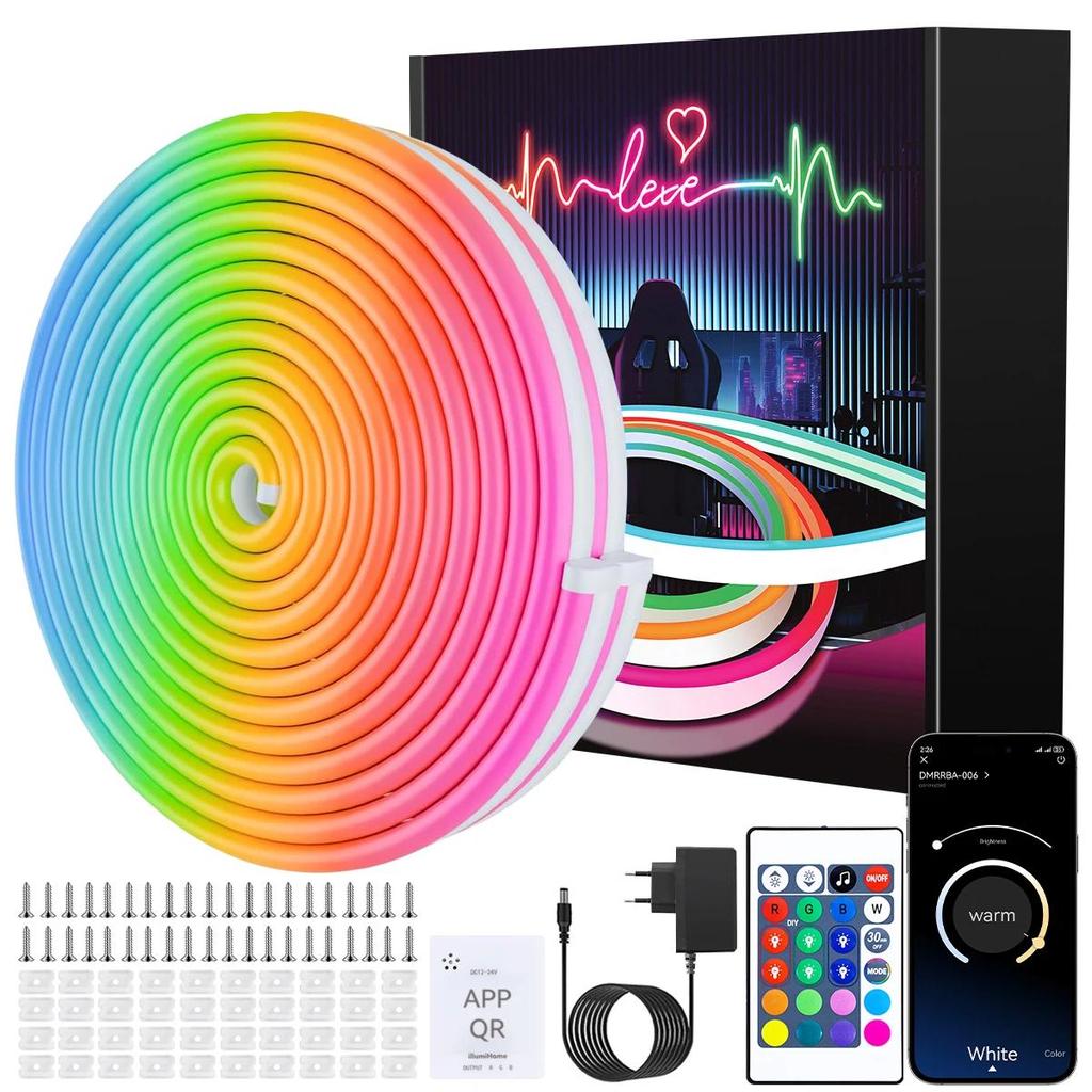 RGB Neon Rope Lights with Music Sync & App Control 15m by HitMyNeed