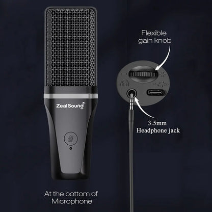 RGB USB Condenser Microphone Kit with Arm & Tripod by HitMyNeed