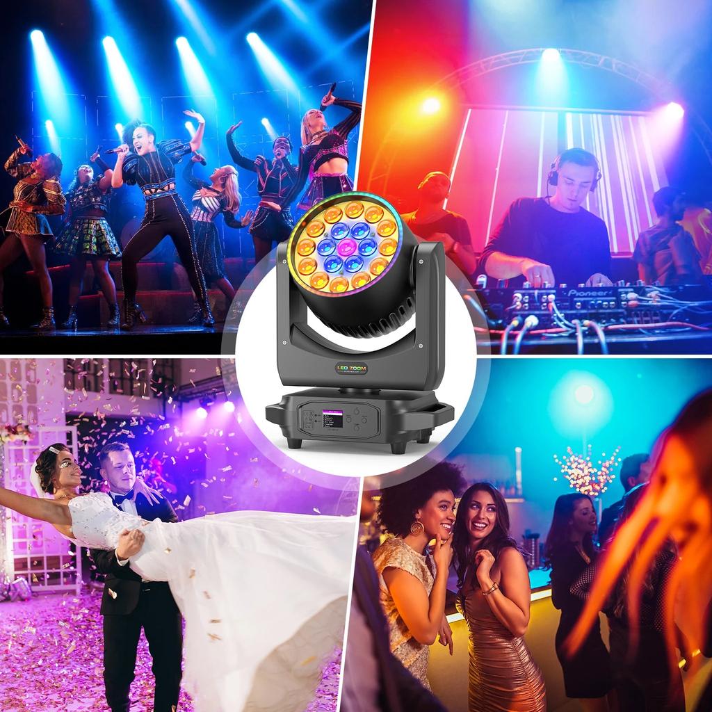 RGBW Moving Head Stage Light with DMX512 Control by HitMyNeed