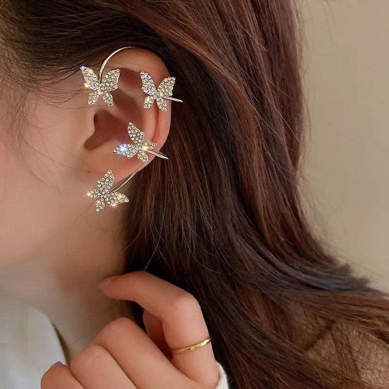 Rhinestone Butterfly Ear Clip Accessory by HitMyNeed
