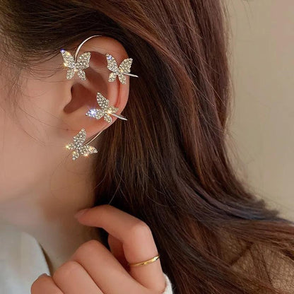 Rhinestone Butterfly Ear Clip Accessory by HitMyNeed