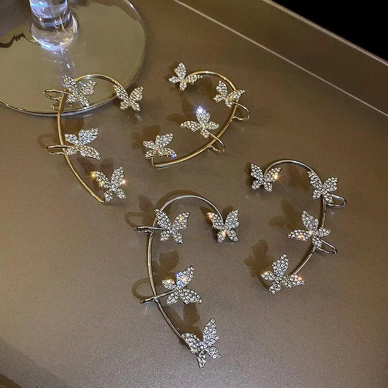 Rhinestone Butterfly Ear Clip Accessory by HitMyNeed