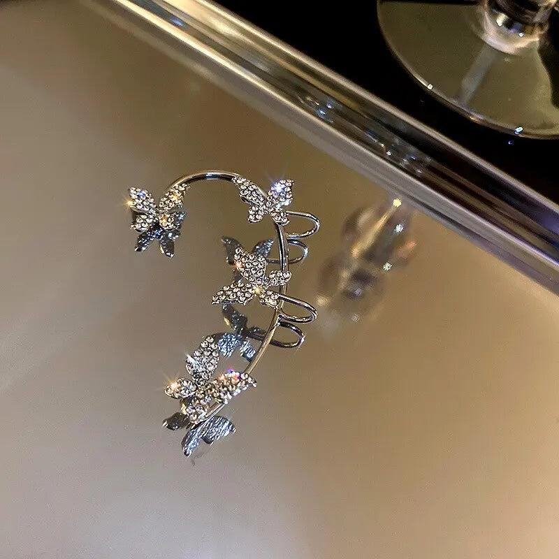 Rhinestone Butterfly Ear Clip Accessory by HitMyNeed