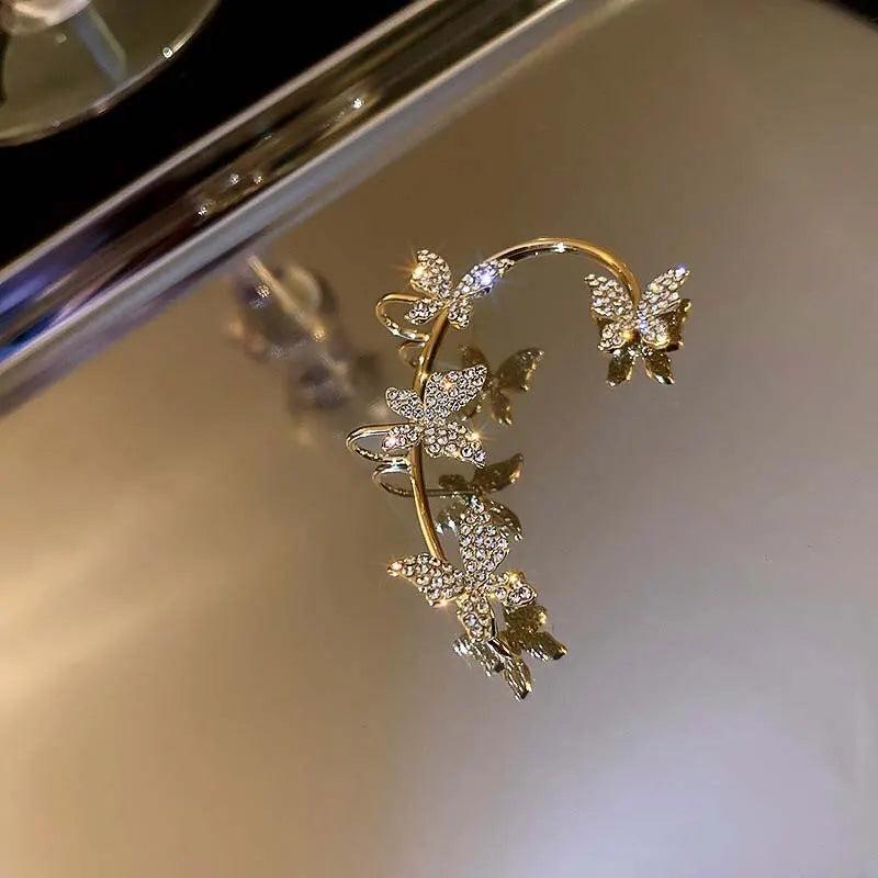 Rhinestone Butterfly Ear Clip Accessory by HitMyNeed
