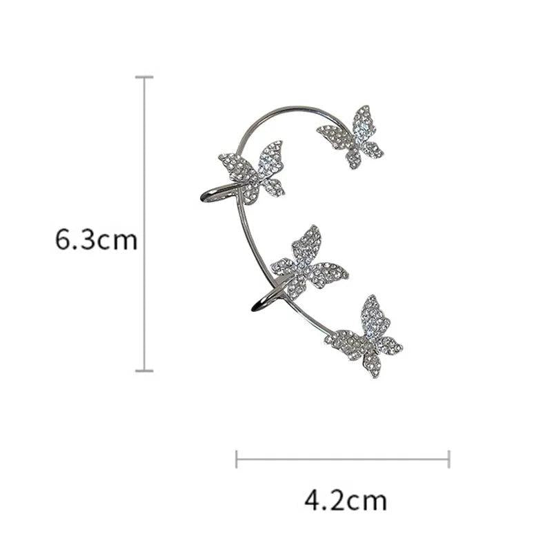 Rhinestone Butterfly Ear Clip Accessory by HitMyNeed