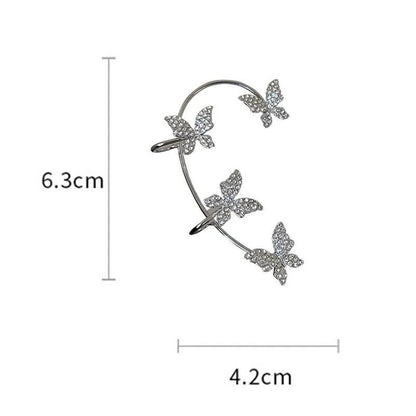 Rhinestone Butterfly Ear Clip Accessory by HitMyNeed