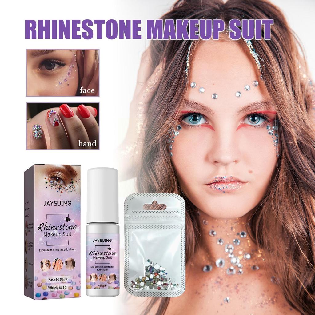 Rhinestone Eye Gems Face Charm Set with Glue by HitMyNeed