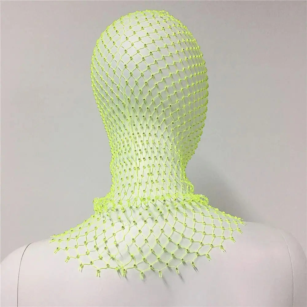 Rhinestone Mesh Turban Mask Headwrap for Women by HitMyNeed